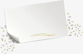 手绘白色纸张免抠