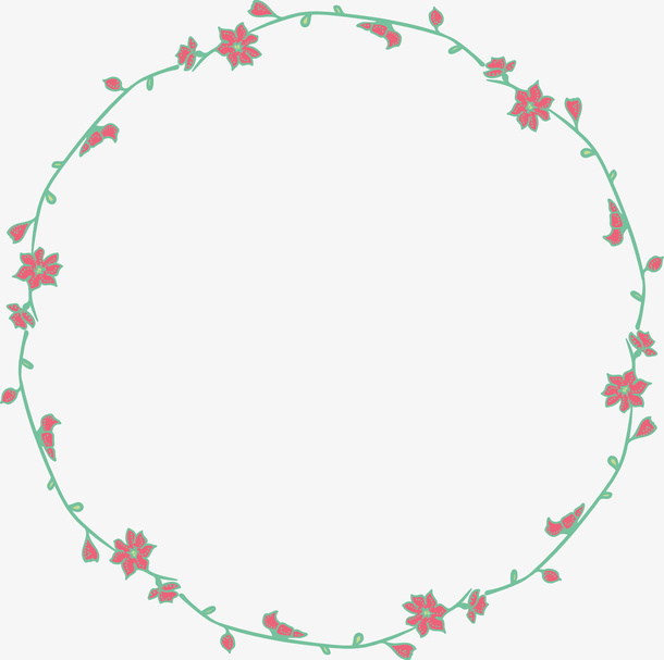 手绘创意花朵边框免抠图免抠