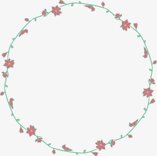 手绘创意花朵边框免抠图免抠
