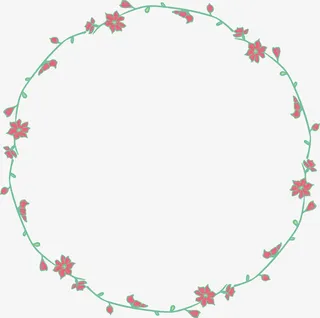 手绘创意花朵边框免抠图免抠