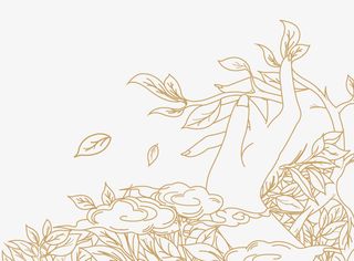 茶叶国风免抠平铺背景免抠手绘/卡通手绘元素