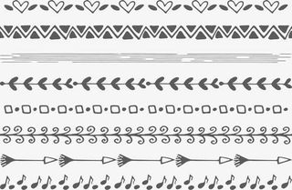 多种手绘卡通分界线免抠