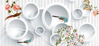 鸟立体家居背景墙高清