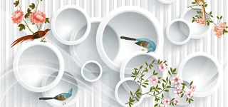 鸟立体家居背景墙高清