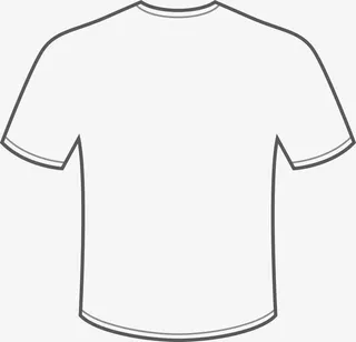 黑色短袖线条素材图免抠