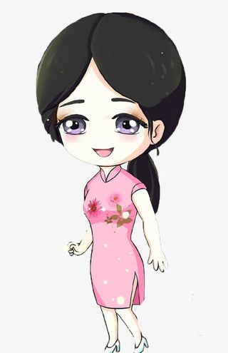 卡通美女免抠