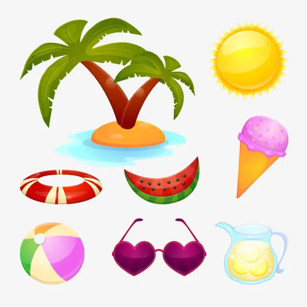 矢量海岛风情免抠