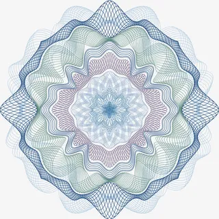 绿色防伪纹矢量图免抠