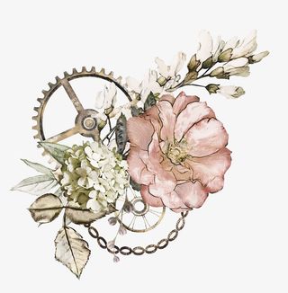 手绘水彩植物小清新花朵免抠