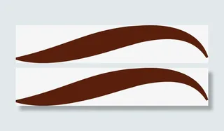 眉毛弯曲形状素材图免抠