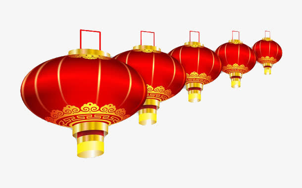 一排灯笼免抠