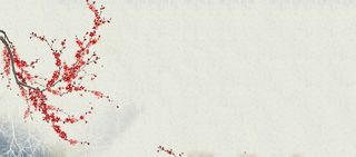 手绘古风小花背景高清