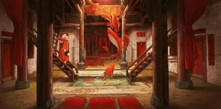 手绘梦幻武术人物免抠