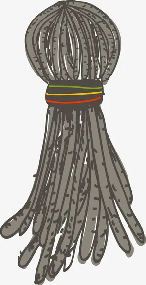 发带矢量卡通脏辫免抠