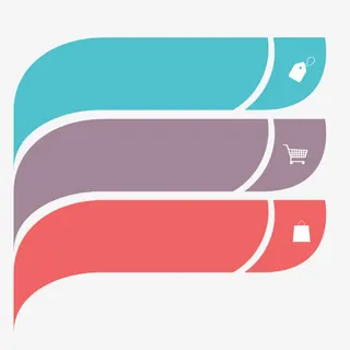 3色PPT信息标题框免抠