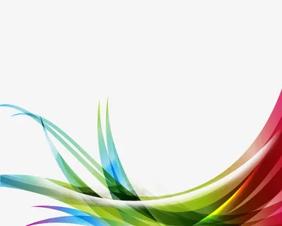 炫彩动感线条免抠