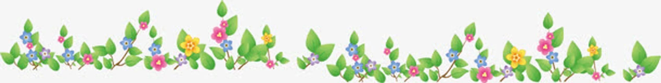 春天卡通艺术装饰免抠