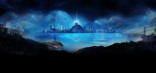 蓝色的城市高清