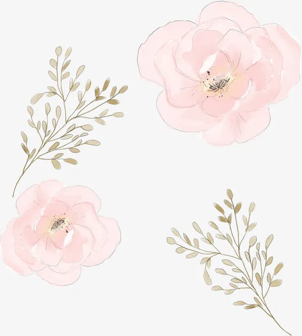 水彩花朵免抠