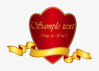 矢量欧式卡片贺卡英文祝贺红色标免抠