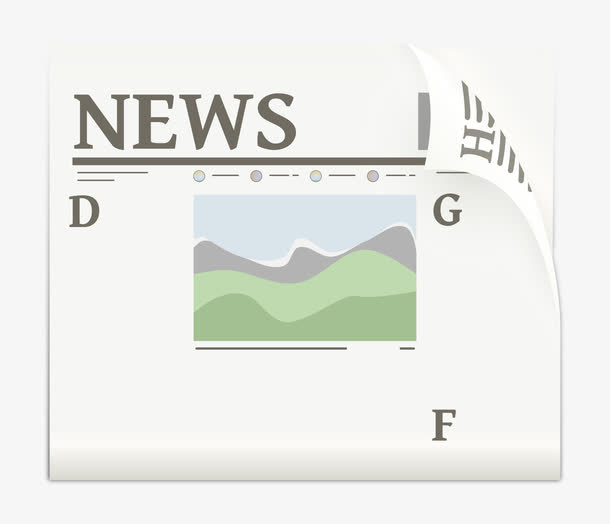 卡通报纸素材矢量免抠