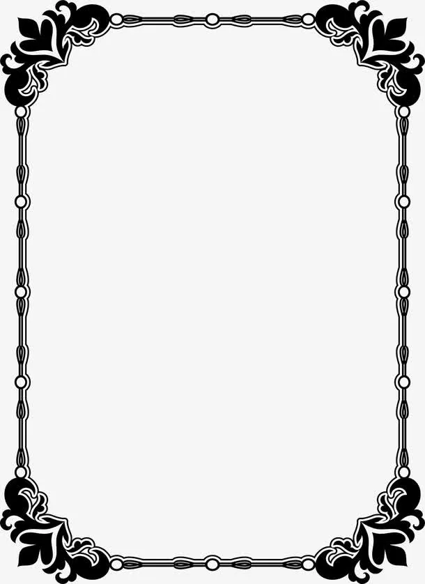 手绘黑色藤蔓边框免抠