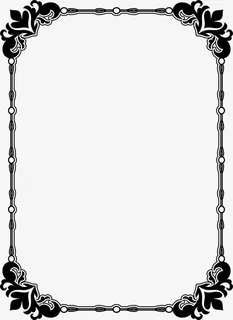 手绘黑色藤蔓边框免抠