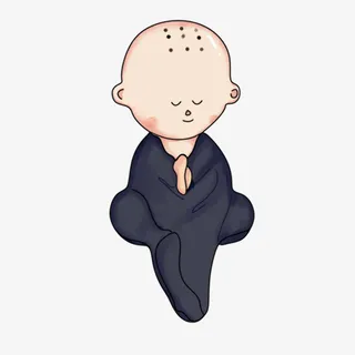 可爱小和尚禅意免抠