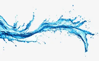 蓝色动感水花免抠