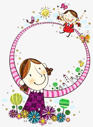 手绘母亲拥抱孩子插画免抠