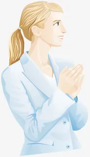 拍手的女士免抠