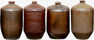 棕色陶瓷坛子金秋免抠