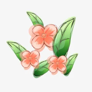 矢量 手绘小花免抠