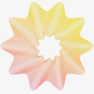 渐变线条花纹旋转图案免抠