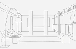 手绘房间无人设计免抠