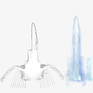 水柱png元素免抠