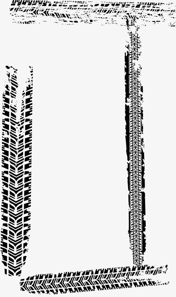 黑色简约线条图案免抠