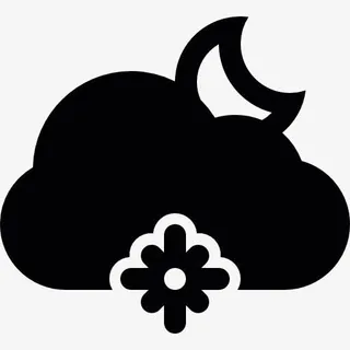 晚上雪图标免抠