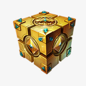 黄金宝箱宝物魔方免抠