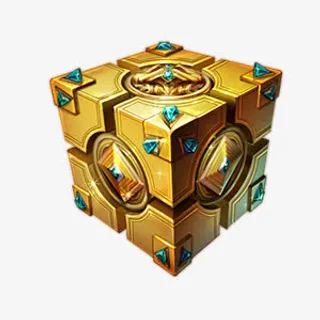 黄金宝箱宝物魔方免抠