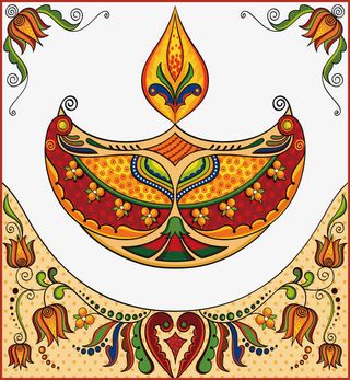 印度光明节海报素材免抠