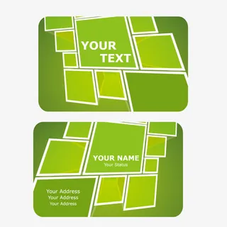 绿色矩形科技感卡片背景