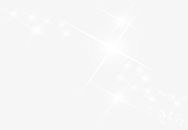 白色光效星光彩绘风格免抠