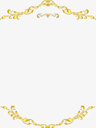 黄色花纹促销海报免抠