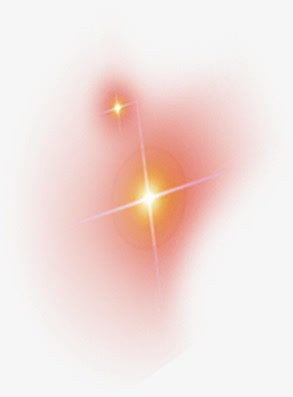 红黄色国庆节星光免抠