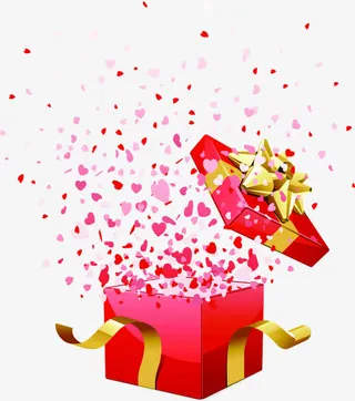 礼盒惊喜创意装饰免抠