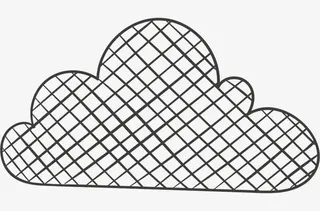 手绘花纹云朵免抠