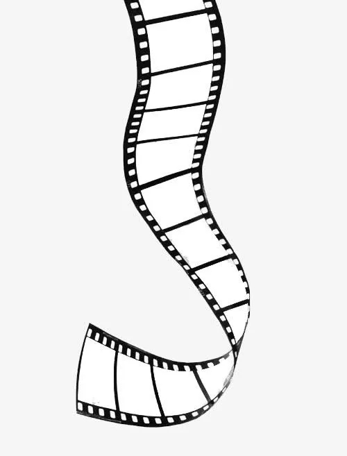 扭曲的老旧胶卷免抠