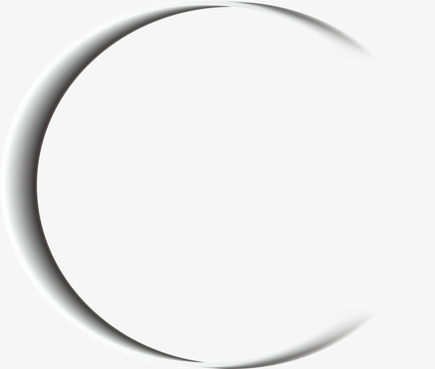 渐变金属圆圈银色元素免抠