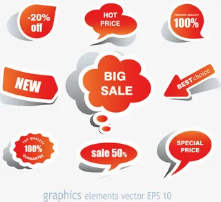促销标签 打折促销标签免抠
